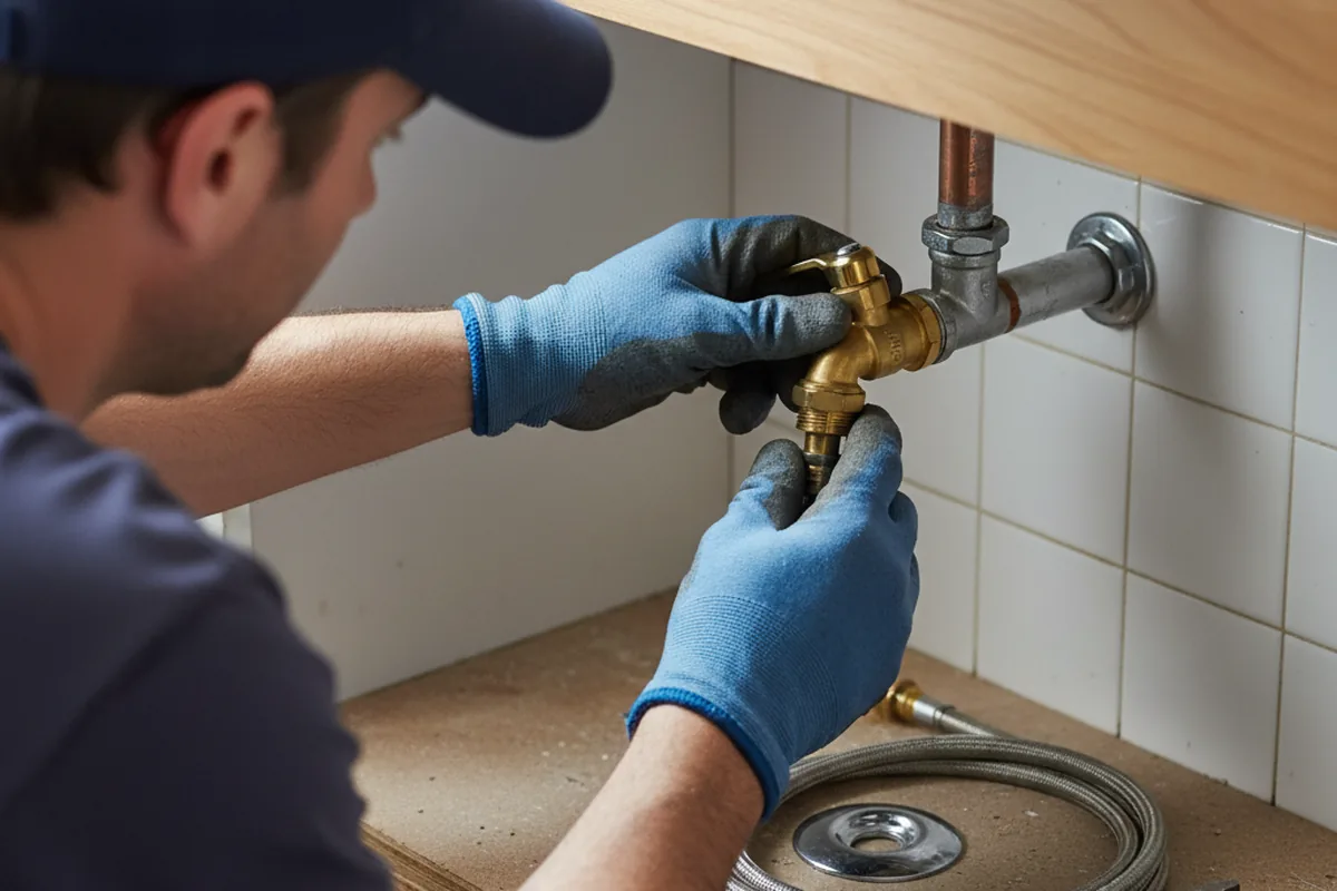 Shutoff valve and fitting work during Emergency Plumbing in San Tan Valley